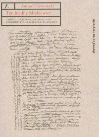 Ten biedny Mickiewicz. Zapiski - okłakda ebooka