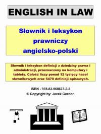 English in Law - okłakda ebooka