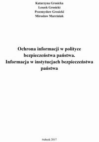 Ochrona informacji w polityce bezpieczeństwa - okłakda ebooka