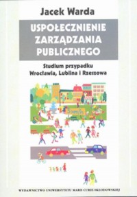 Uspołecznienie zarządzania publicznego - okłakda ebooka