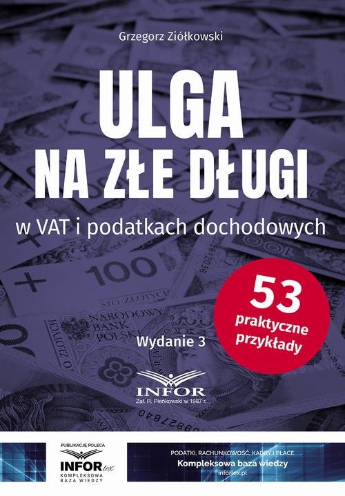 Ulga na złe długi w VAT i podatkach - okłakda ebooka