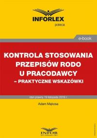 Kontrola stosowania przepisów RODO - okłakda ebooka