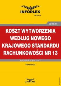 Koszt wytworzenia według nowego - okłakda ebooka