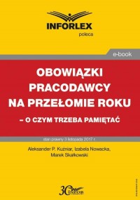 Obowiązki pracodawcy na przełomie - okłakda ebooka