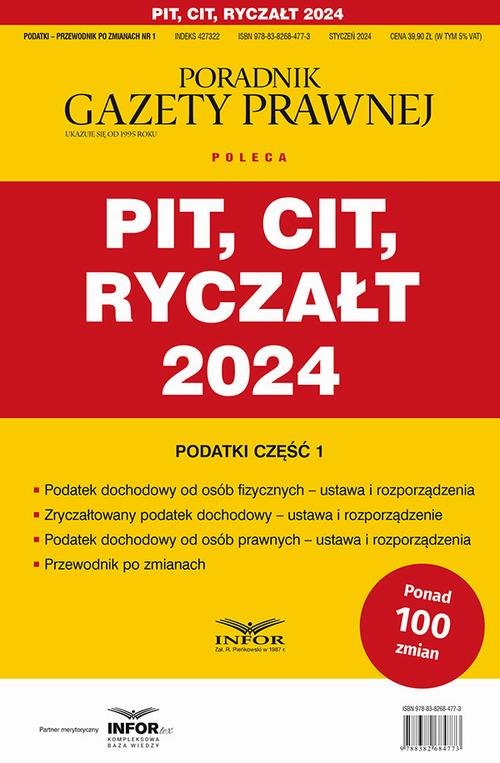 Pit Cit Ryczałt 2024 Podatki Część - okłakda ebooka