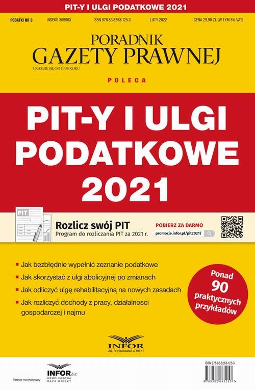 Pity i ulgi podatkowe 2021. Podatki - okłakda ebooka