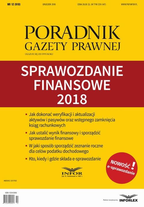 Sprawozdanie finansowe 2018. Poradnik - okłakda ebooka