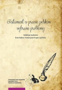 Testament w prawie polskim – wybrane - okłakda ebooka