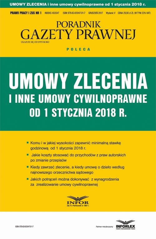 Umowy zlecenia i inne umowy cywilnoprawne - okłakda ebooka