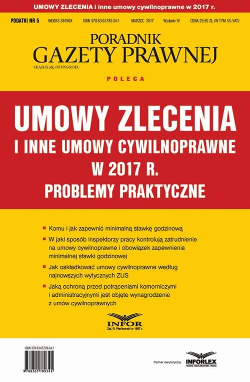 Umowy zlecenia i inne umowy cywilnoprawne - okłakda ebooka