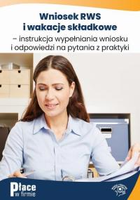 Wniosek RWS i wakacje składkowe - okłakda ebooka