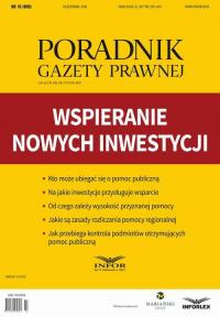 Wspieranie nowych inwestycji. Poradnik - okłakda ebooka
