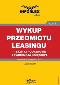 Wykup przedmiotu leasingu – skutki - okłakda ebooka