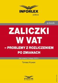 Zaliczki w VAT – problemy z rozliczeniem - okłakda ebooka
