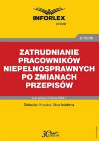 Zatrudnianie pracowników niepełnosprawnych - okłakda ebooka