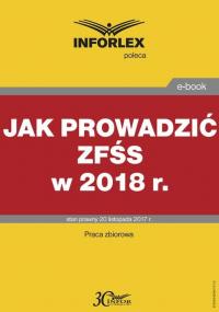 Jak prowadzić ZFŚS - okłakda ebooka