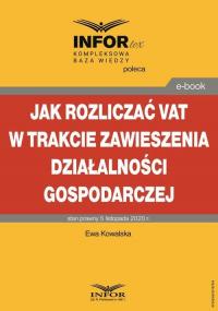 Jak rozliczać VAT w trakcie zawieszenia - okłakda ebooka
