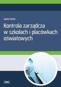 Kontrola zarządcza w szkołach i - okłakda ebooka