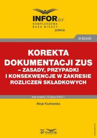 Korekta dokumentacji ZUS – zasady, - okłakda ebooka