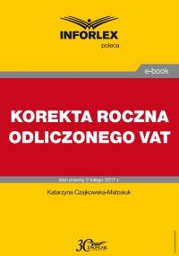 KOREKTA ROCZNA ODLICZONEGO VAT - okłakda ebooka