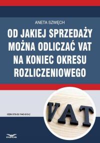 Od jakiej sprzedaży można odliczać - okłakda ebooka