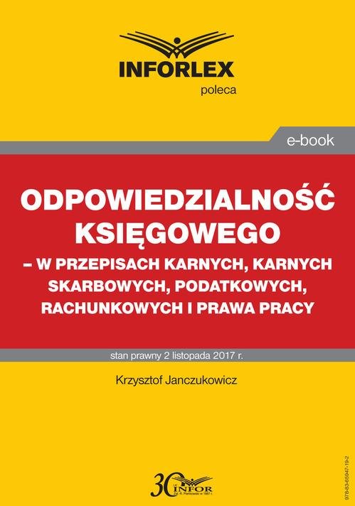Odpowiedzialność księgowego - w - okłakda ebooka