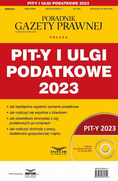 Pity i ulgi podatkowe 2023 Podatki - okłakda ebooka