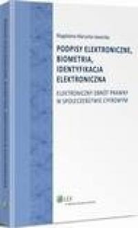Podpisy elektroniczne, biometria, - okłakda ebooka