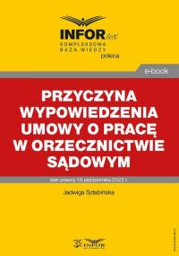 Przyczyna wypowiedzenia umowy o - okłakda ebooka