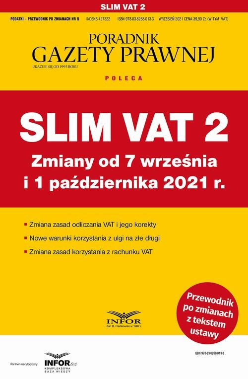 Slim VAT 2 Zmiany od 7 września - okłakda ebooka