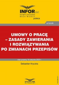 Umowy o pracę – zasady zawierania - okłakda ebooka