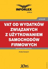 VAT od wydatków związanych z użytkowaniem - okłakda ebooka