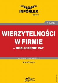 Wierzytelności w firmie – rozliczenie - okłakda ebooka