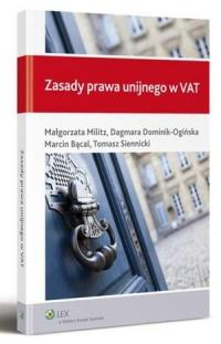 Zasady prawa unijnego w VAT - okłakda ebooka