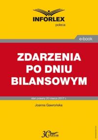 ZDARZENIA PO DNIU BILANSOWYM - okłakda ebooka