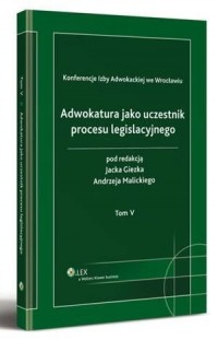 Adwokatura jako uczestnik procesu - okłakda ebooka