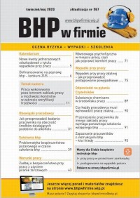 „BHP w firmie” kwiecień/maj 2023 - okłakda ebooka