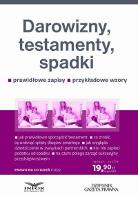 Darowizny, testamenty, spadki. - okłakda ebooka