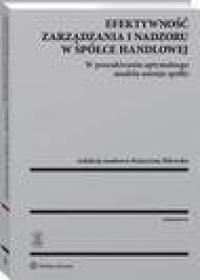 Efektywność zarządzania i nadzoru - okłakda ebooka