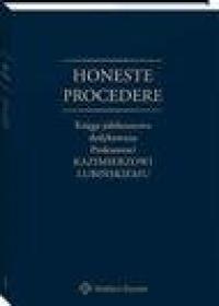 Honeste Procedere. Księga jubileuszowa - okłakda ebooka