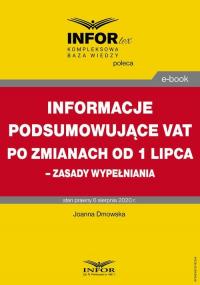 Informacje podsumowujące VAT po - okłakda ebooka