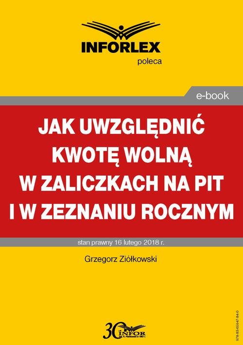 Jak uwzględniać kwotę wolną w zaliczkach - okłakda ebooka