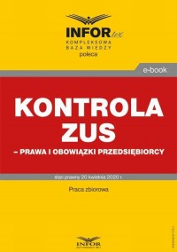 Kontrola ZUS – prawa i obowiązki - okłakda ebooka