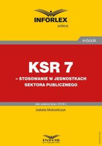 KSR 7 – stosowanie w jednostkach - okłakda ebooka