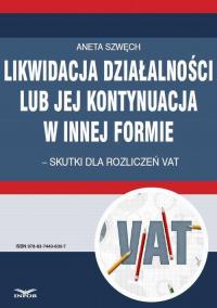 Likwidacja działalności lub jej - okłakda ebooka