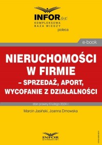 Nieruchomości w firmie – sprzedaż, - okłakda ebooka