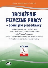 Obciążenie fizyczne pracy – obowiązki - okłakda ebooka
