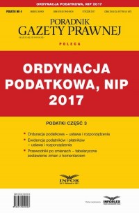 Ordynacja podatkowa, NIP 2017 - okłakda ebooka