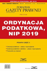 Ordynacja podatkowa , NIP 2019. - okłakda ebooka
