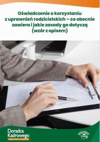 Oświadczenie o korzystaniu z uprawnień - okłakda ebooka